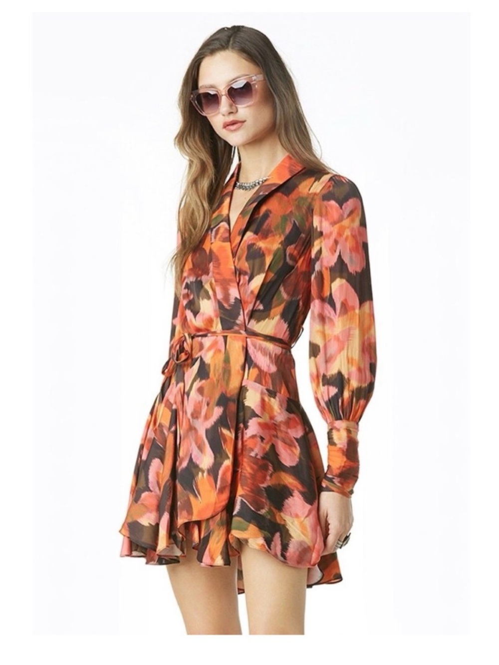 GLENNA POLY SILK DRESS